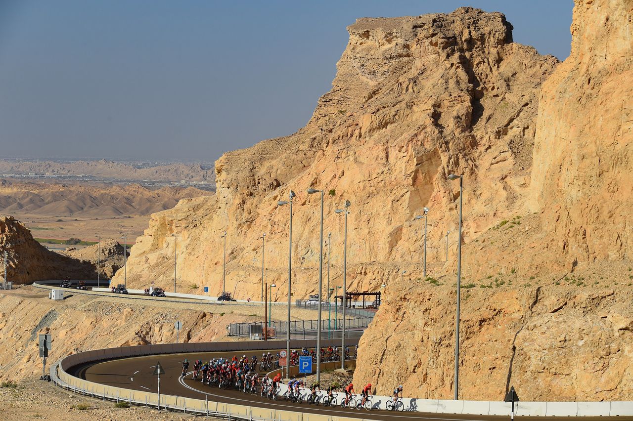 The riders climb Jebel Hafeet