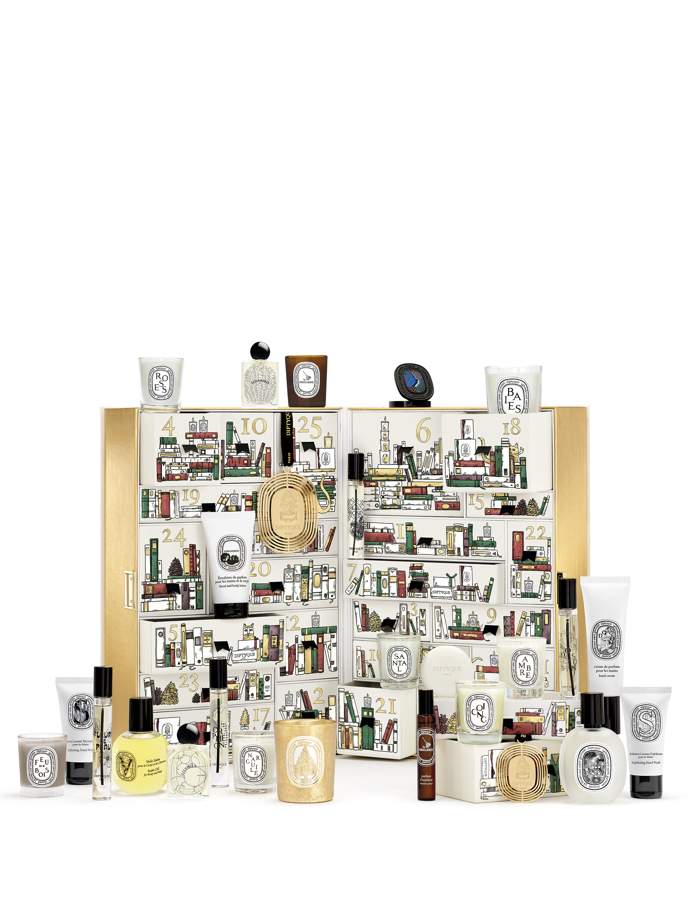 Diptyque 2025 advent calendar on white background
