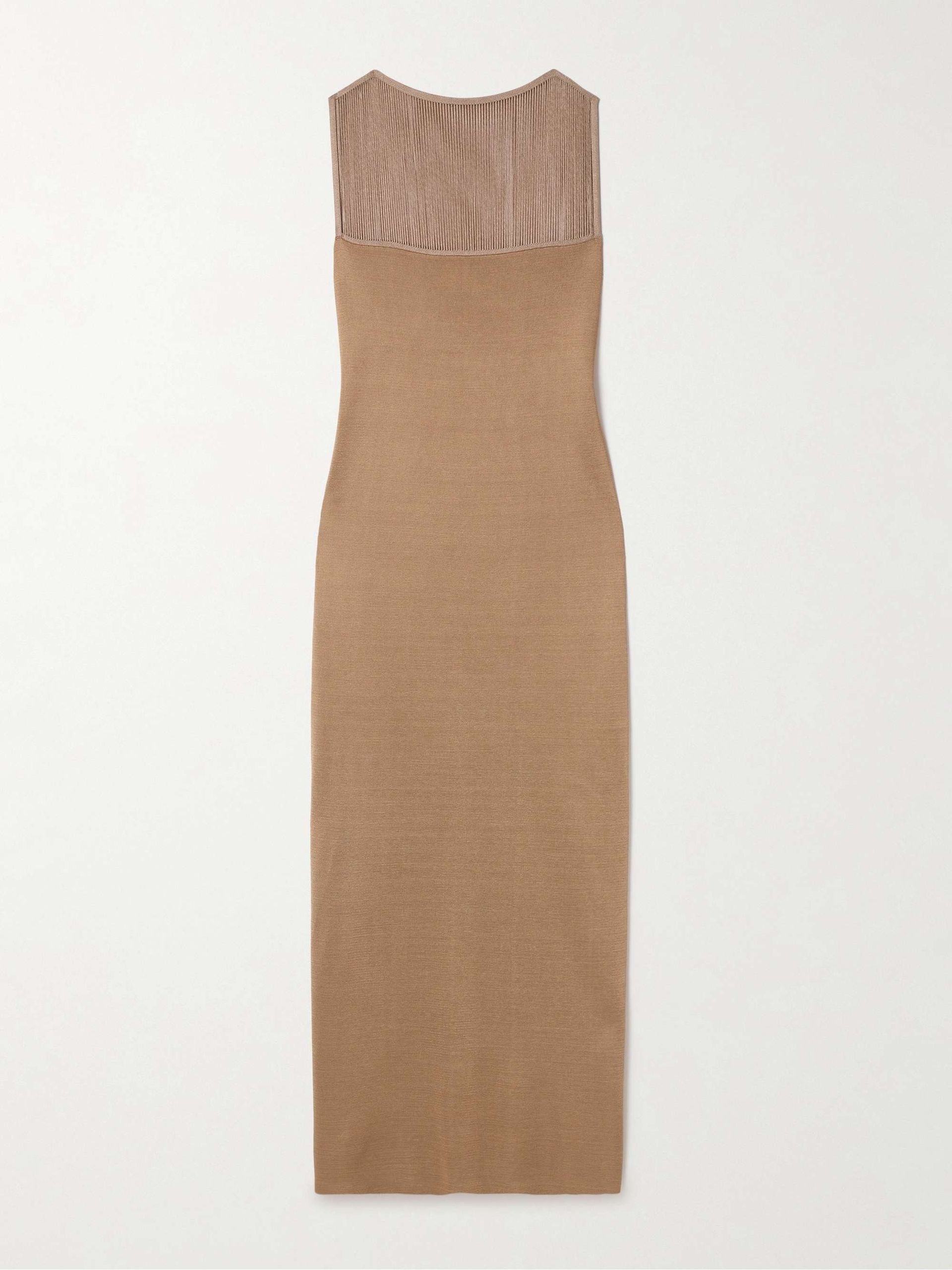 Ruslan Fringed Knitted Maxi Dress