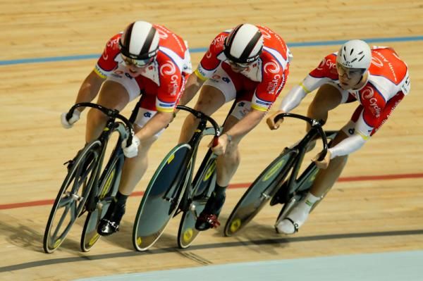 South Australia during the team sprint heats.