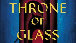 The words Throne of Glass in yellow (from the cover of the book)