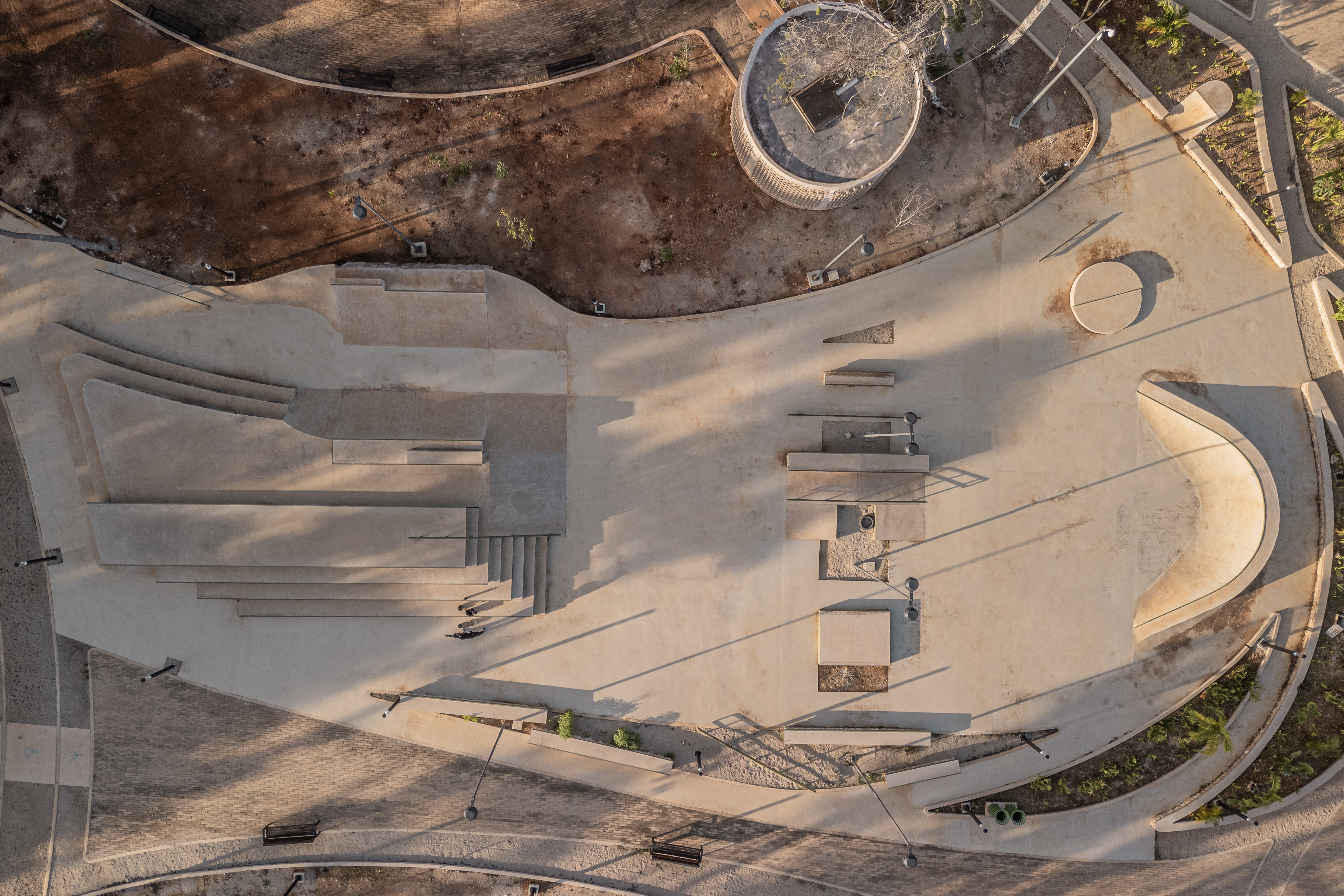Quintana Roo park from above showing off geometric forms