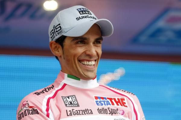 Alberto Contador (Saxo Bank) enjoyed another day in pink