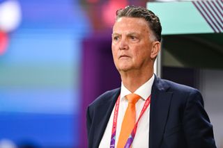 Netherlands coach Louis van Gaal during his side's World Cup win over USA.