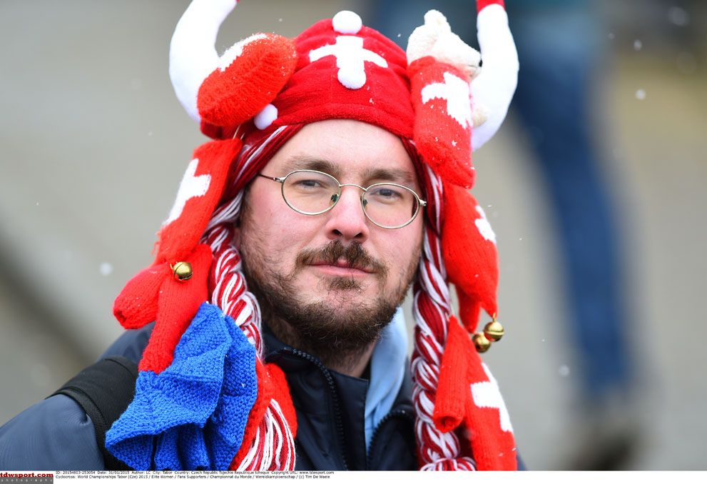 A Swiss fan comes well prepared