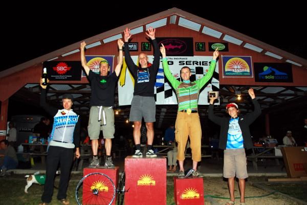 Shenandoah Mountain 100 singlespeed podium