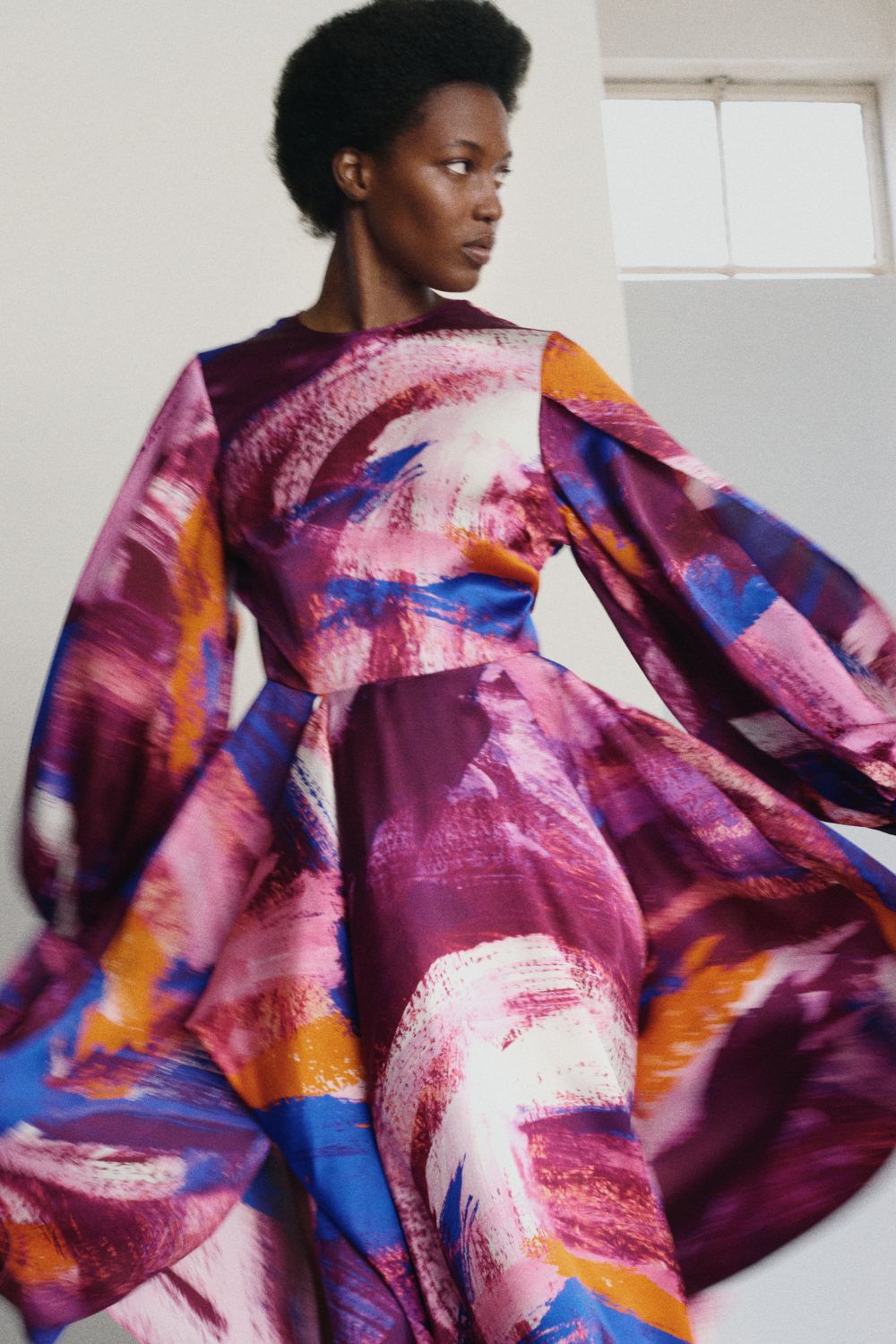 model wearing dress by roksanda x &other stories
