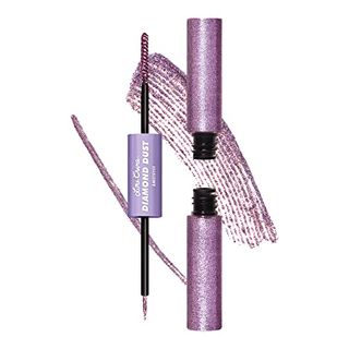 Lime Crime Iridescent Eye & Brow Glitter Topper, Diamond Dust (amethyst Purple) - Dual-Ended Precision Liner Brush & Eyebrow Applicator - Shimmery Topper & Lightweight Non-Sticky Texture