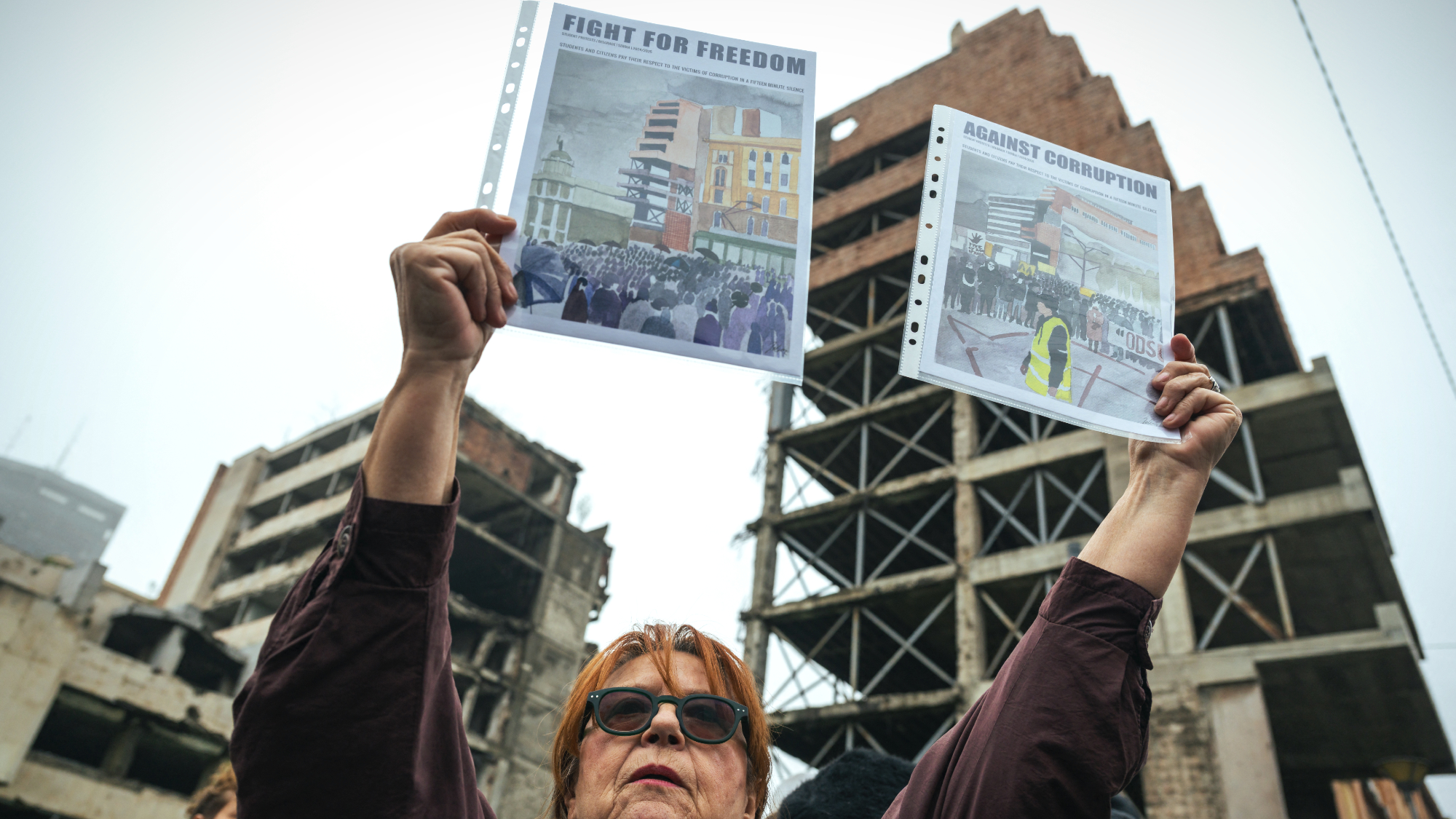 Protesters demonstrates against planned Trump-branded hotel complex in Serbia on site of NATO bombing