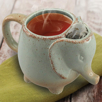 Happiness Applies Here 15oz Elephant Tea Mug Green for $19.52, at Amazon