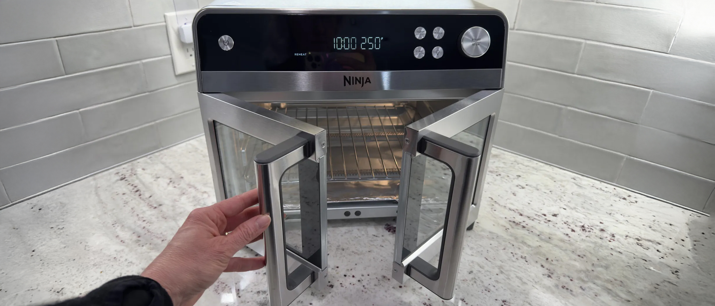 Ninja French Door Air Fryer and Countertop Oven on kitchen counter