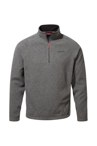 Craghoppers Men's Corey Vi Half Zip Fleece Lightweight Insulating Top Black Pepper L