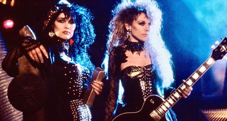 Heart's Ann [left] and Nancy Wilson pictured in 1985. Nancy is holding her Gibson Les Paul Custom