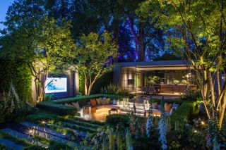 outdoor tree lighting ideas: outdoor living