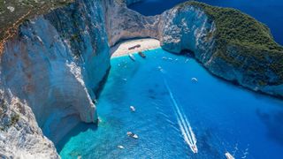 Navagio beach in zante - one of the best places to visit in greece