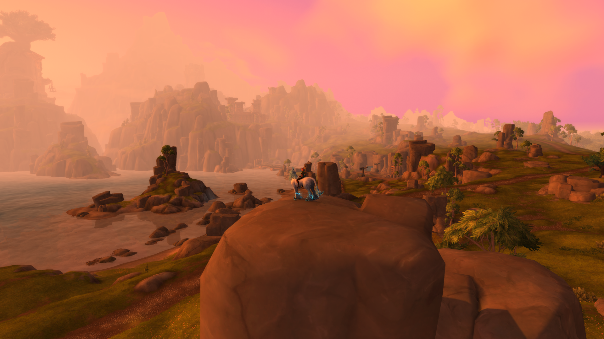 A landscape shot of The Isle of Dorn, the first zone of World of Warcraft: The War Within.