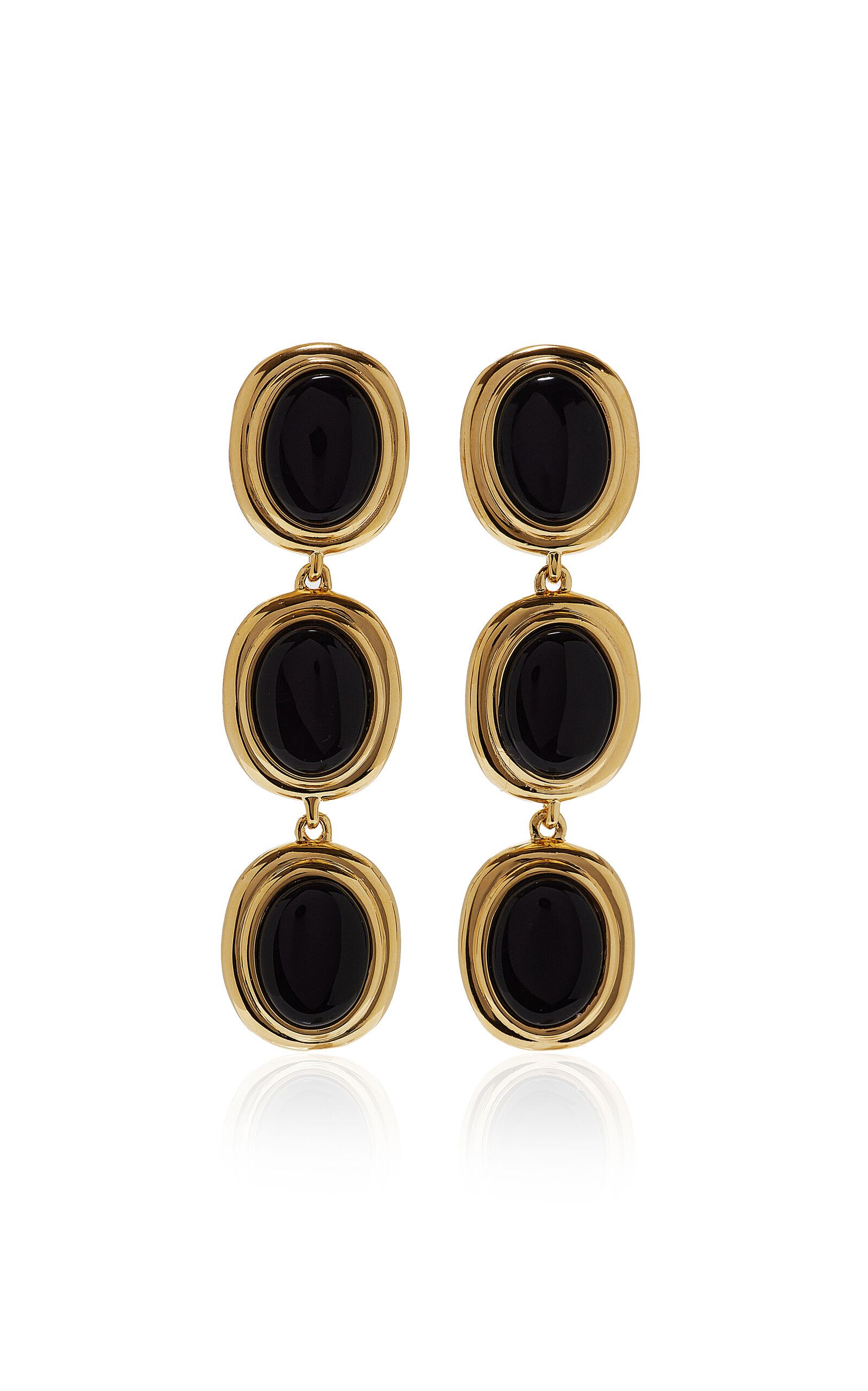 Exclusive Ada Gold Vermeil Onyx Earrings