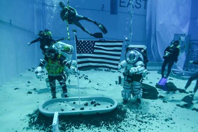 NASA is testing the first of its new moonwalking spacesuits
