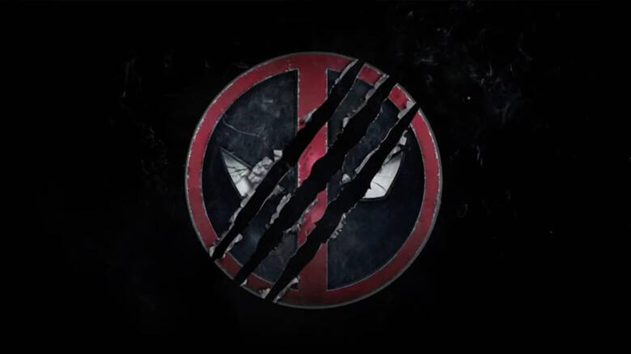 The official logo for Deadpool 3, which shows the character's logo being slashed by Wolverine's claws