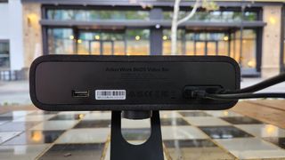 AnkerWork B600 webcam, rear view with two USB-C connectors