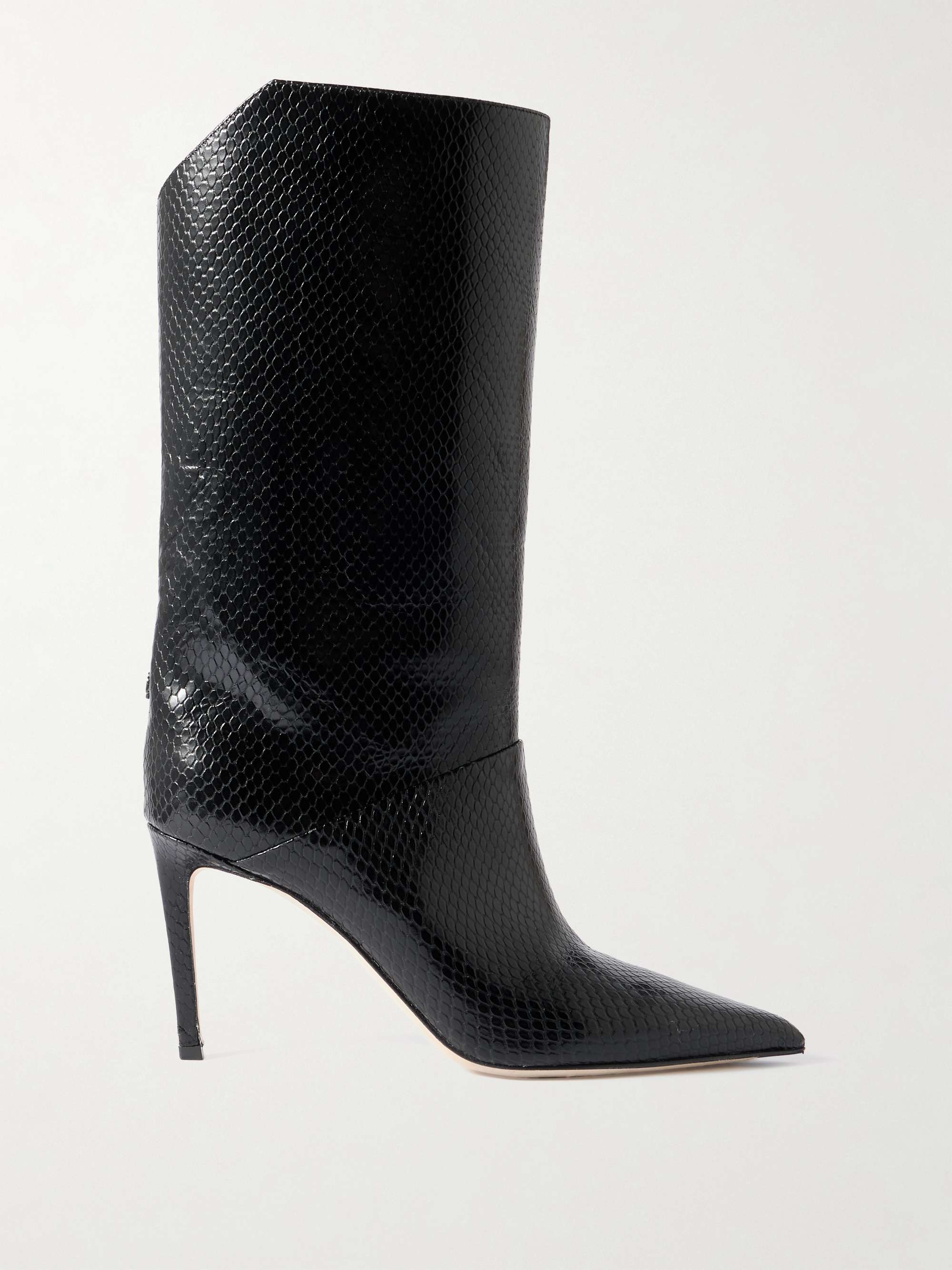 Beren 85 Snake-Effect Leather Boots