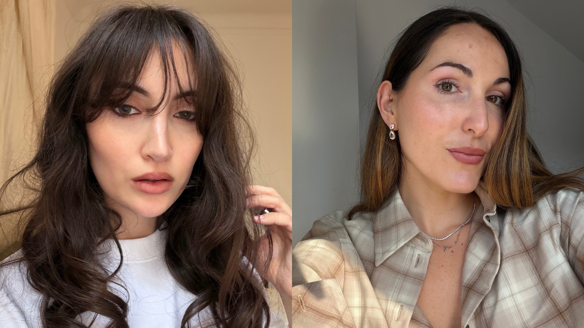Photo collage of WWW editors testing Anfisa lip liners 