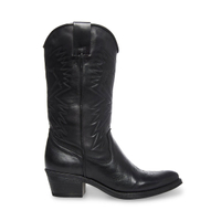 Steve Madden, Hayward Black Leather Boots 
RRP: $159.95
In the Pam Anderson style rulebook, all you need is a classic white tee, some denim Daisy Dukes, a waist-cinching belt and a sturdy pair of black cowboy boots to create a statement look. 