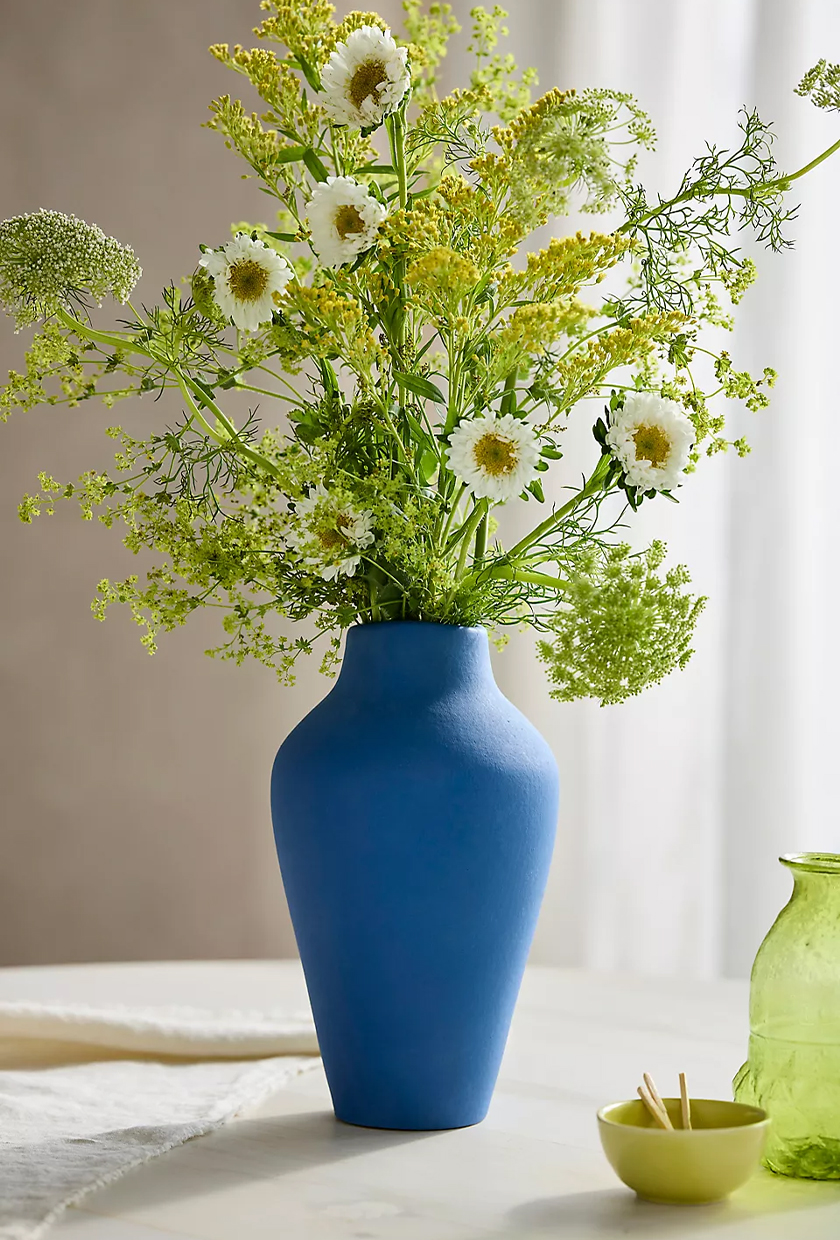 Electric blue vase from Anthropologie