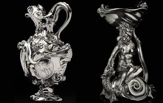 Adam van Vianen's silver ewer and salt