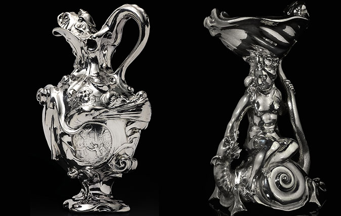 Adam van Vianen&#039;s silver ewer and salt