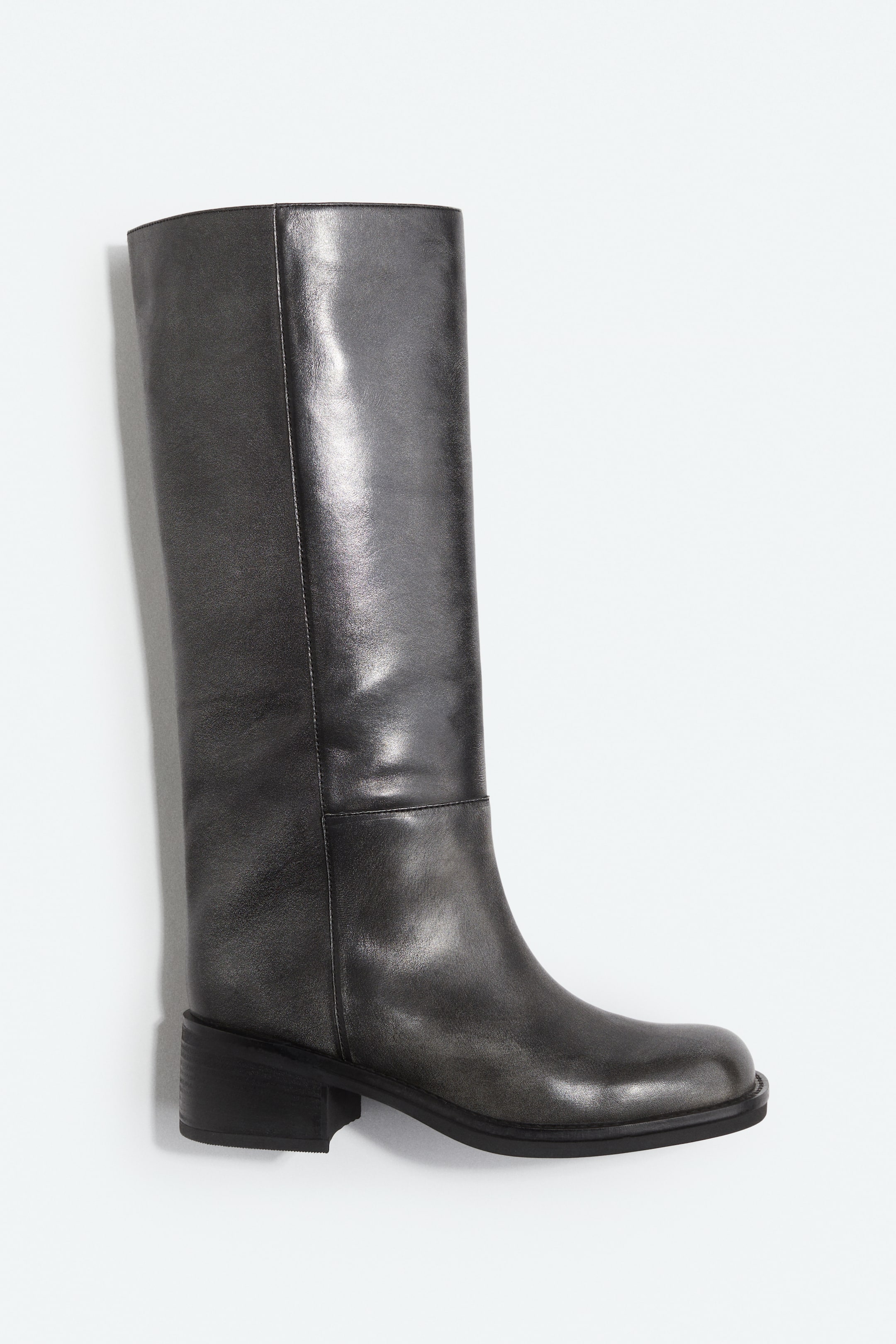 Leather Boots - Dark Grey