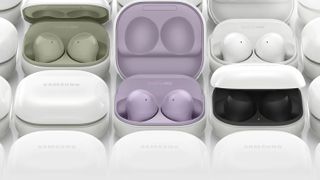 Samsung Galaxy Buds 2 in three various colourways