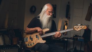 Lee Sklar with his signature Fender precision bass