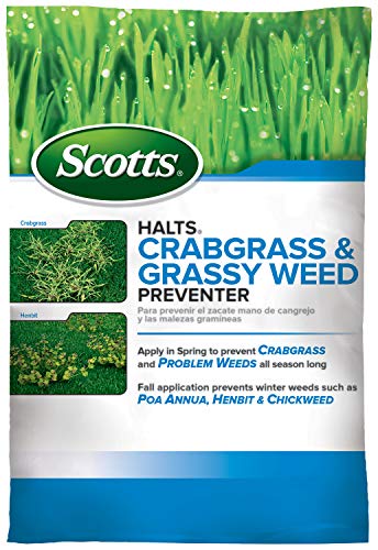 Scotts Halts Crabgrass & Grassy Weed Preventer, Pre-Emergent Weed Killer for Lawns, 10,000 Sq. Ft., 20.12 Lbs.