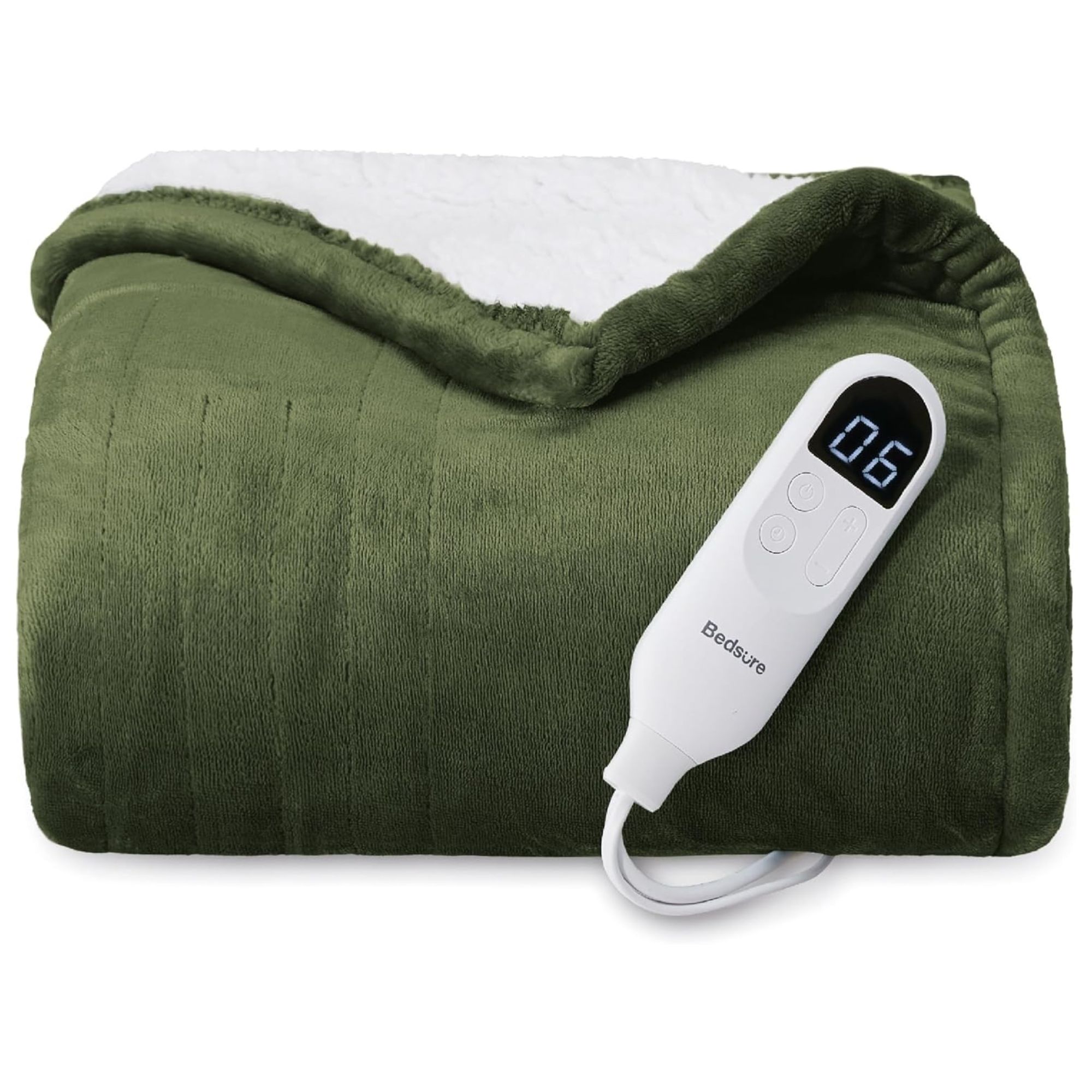 Bedsure green heated blanket