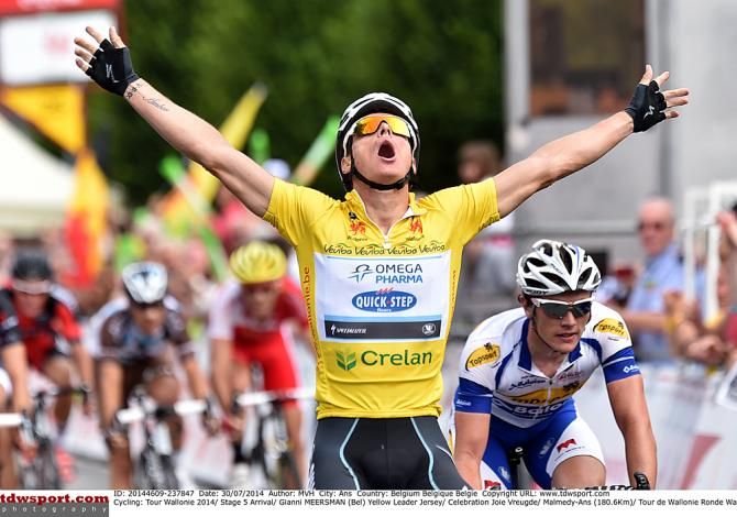 After four straight second places, Gianni Meersman (Omega Pharma-Quickstep) caps off Tour de Wallonie with a stage win