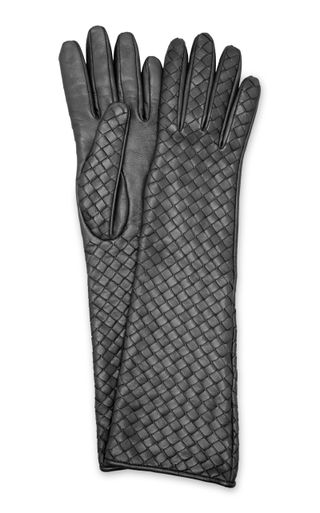 Soft Intrecciato Leather Gloves