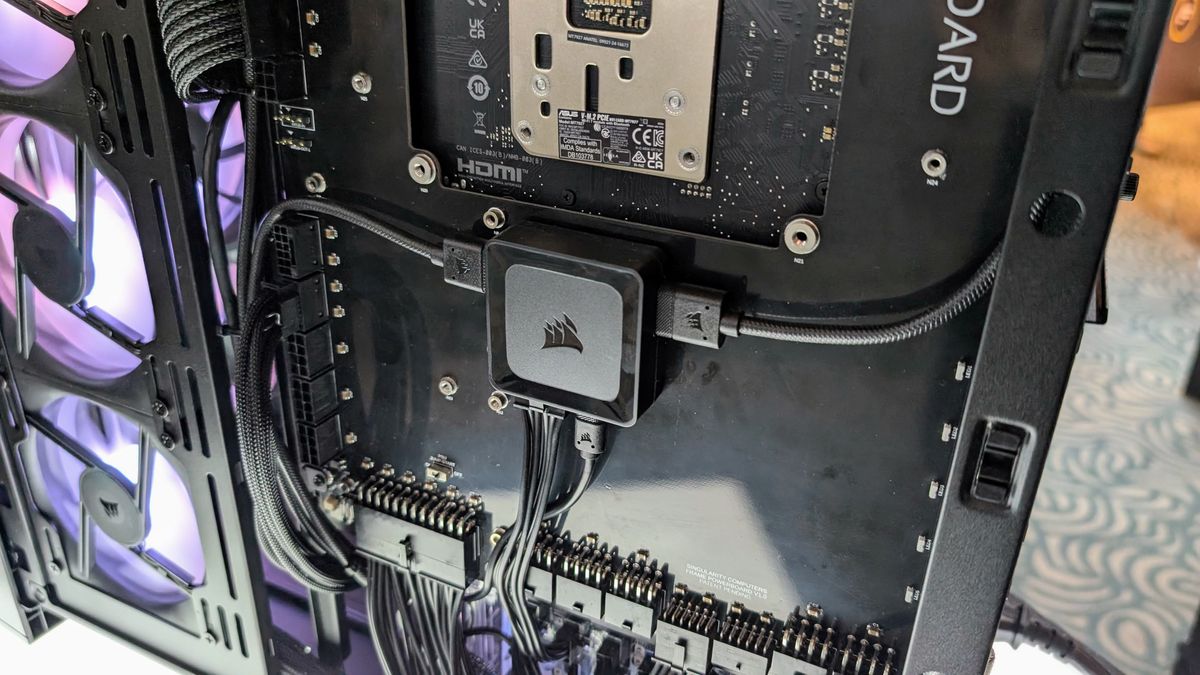 Corsair Frame 5000 rear cabling at Computex 2025