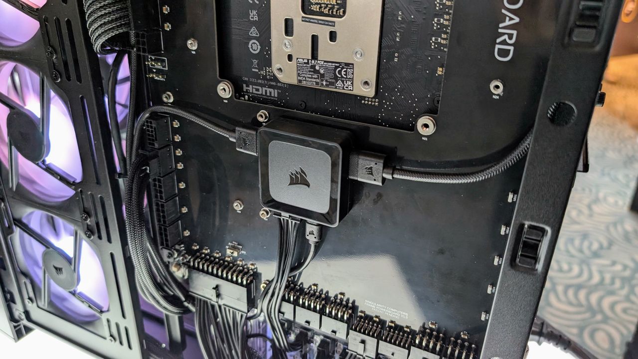 Corsair Frame 5000 rear cabling at Computex 2025