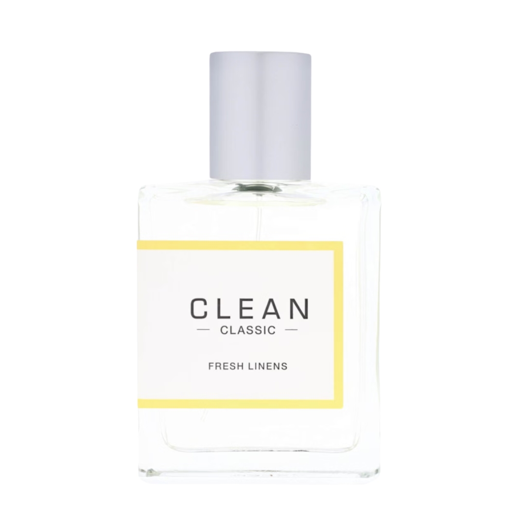 A product shot of the Clean Beauty Collective Classic Fresh Linens Eau de Parfum Spray, on a white background
