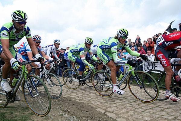 Pozzato had still plenty of team-mates in the earlier part of the race.