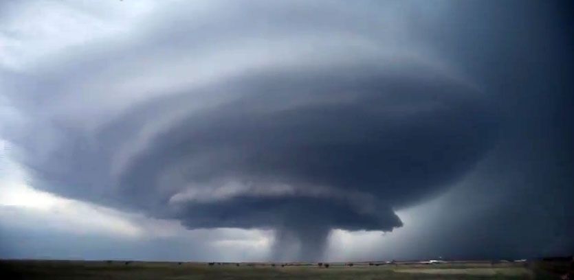 Supercell thunderstorm in Texas.