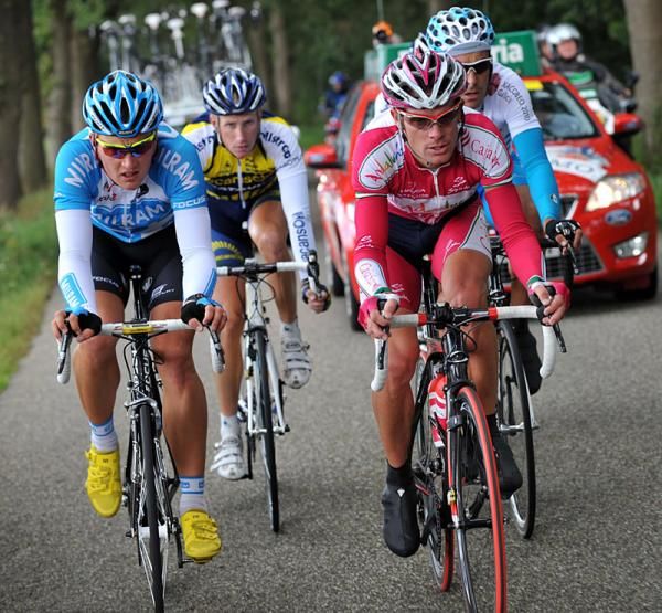 Dominik Roels (Milram) and Francisco Jos&eacute; Mart&iacute;nez (Andaluc&iacute;a-Cajasur) ride in the escape.
