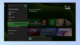 An Xbox screen displaying how to set up parental controls