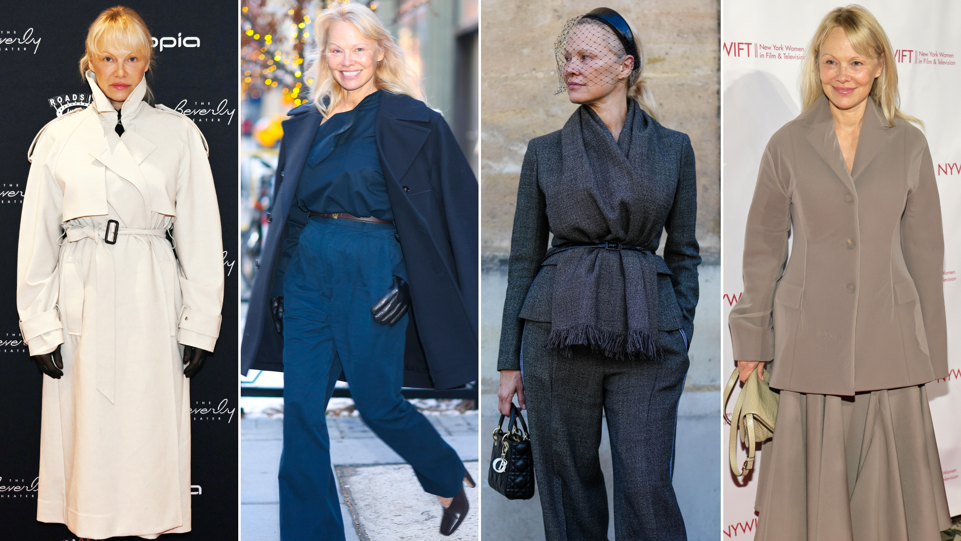 Pamela Anderson's coat collection beginning in january 2025