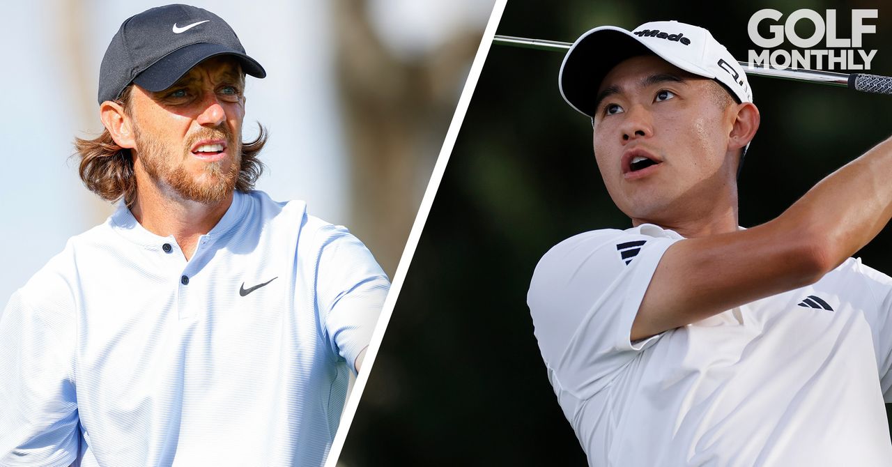 Tommy Fleetwood and Collin Morikawa watch their tee shots