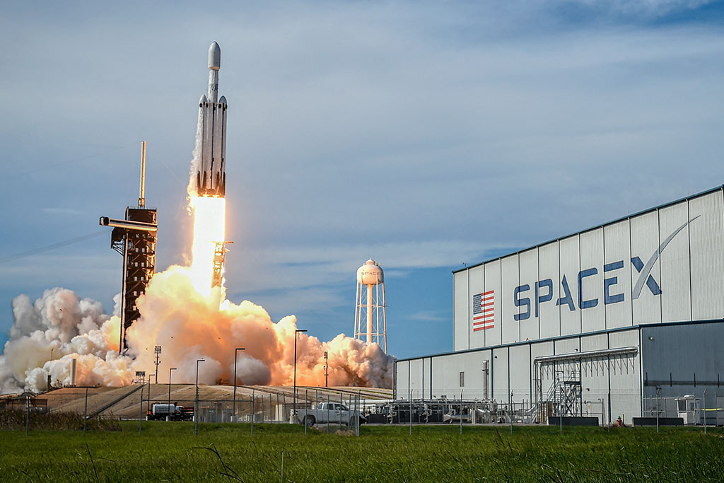 Edinburgh Worldwide has a stake in SpaceX &ndash; whose Falcon Heavy rocket is seen lifting off here