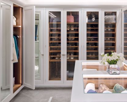 Closet organization ideas with closet and compartments