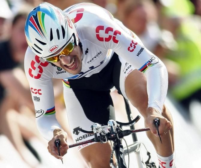 Fabian Cancellara won the prologue of the 2007 Tour de France and held the yellow jersey for seven stages