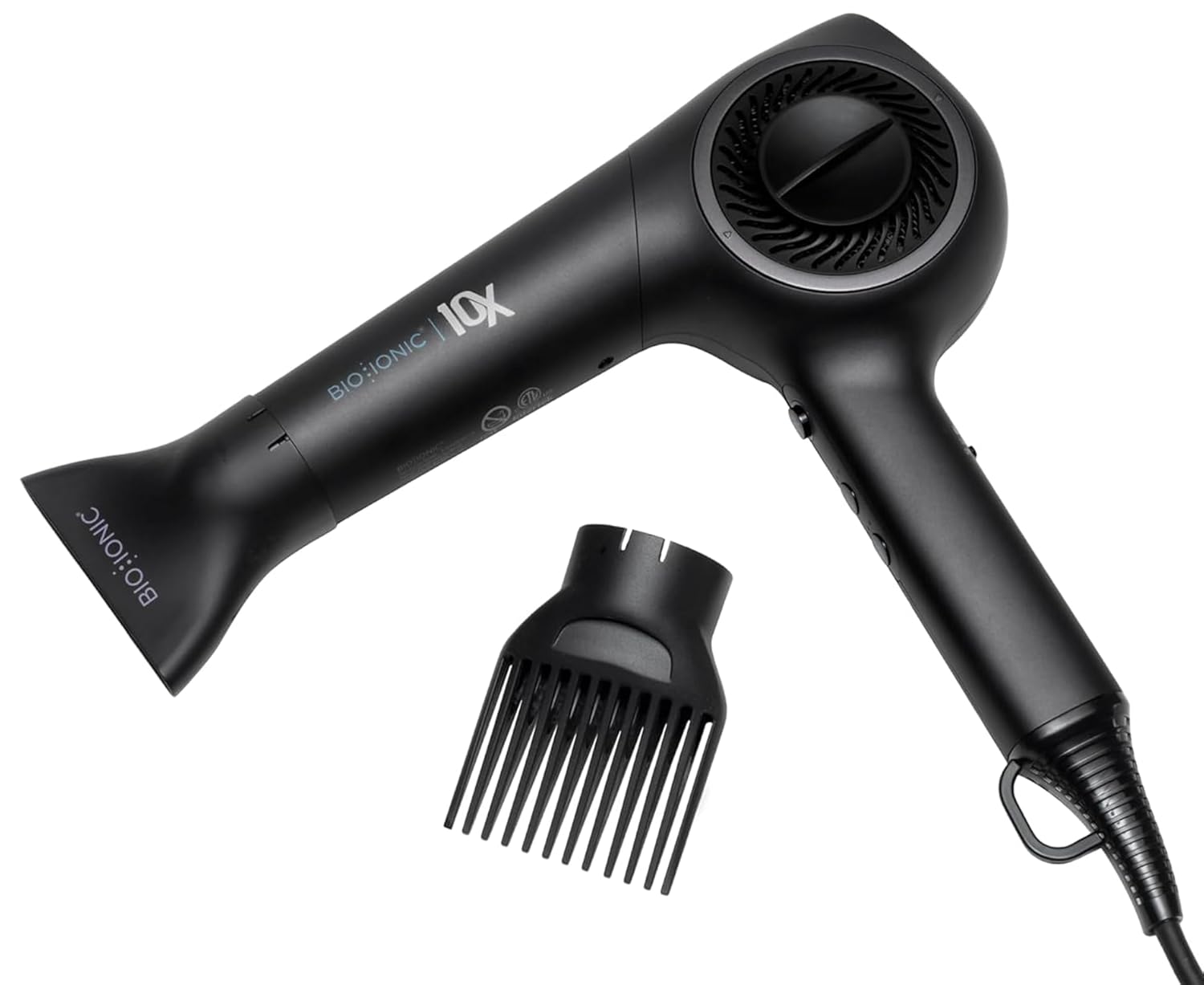 Bio Ionic 10x Ultralight Speed Hair Dryer, Blow Dryer With Adjustable Heat &amp;amp; Speed, Memory Function, Professional Hair Styling Tool for Fast, Frizz-Free Hairstyles, Black